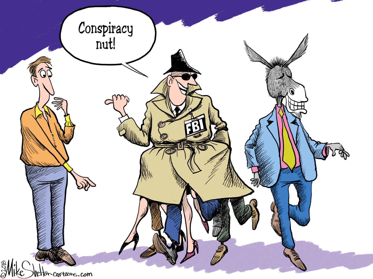Event OCR: Conspiracy nut! FBI Metton cartoons.com Conspiracy nut! FBI Metton cartoons.com