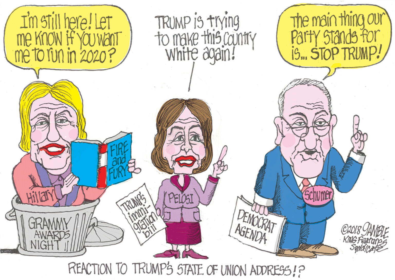 Jaw OCR: Im sTill here! Ler me KnOw ff YOu want me to run in '2020?. TRUMP is trying to make this caniry White again! The main thing our Party Stands for is. ŠTOP TRUMP! FIRE and FURY Hillary TRUMES immi (PELOSI SchumE GRAMMY AWARDS NIGHT DEMOCRAT AGENDA bill REACTION TO TRUMPS STATE OF UNION ADDRESS!? Im sTill here! Ler me KnOw ff YOu want me to run in '2020?. TRUMP is trying to make this caniry White again! The main thing our Party Stands for is. ŠTOP TRUMP! FIRE and FURY Hillary TRUMES immi (PELOSI SchumE GRAMMY AWARDS NIGHT DEMOCRAT AGENDA bill REACTION TO TRUMPS STATE OF UNION ADDRESS!?