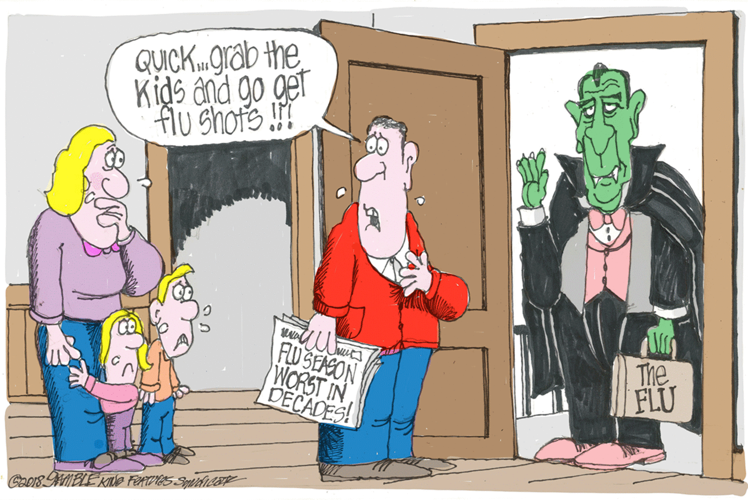 Adaptation OCR: QUICK.grab the Kids and go get flu shots ! FU SEASON WORST IN DECADES! The FLU QUICK.grab the Kids and go get flu shots ! FU SEASON WORST IN DECADES! The FLU