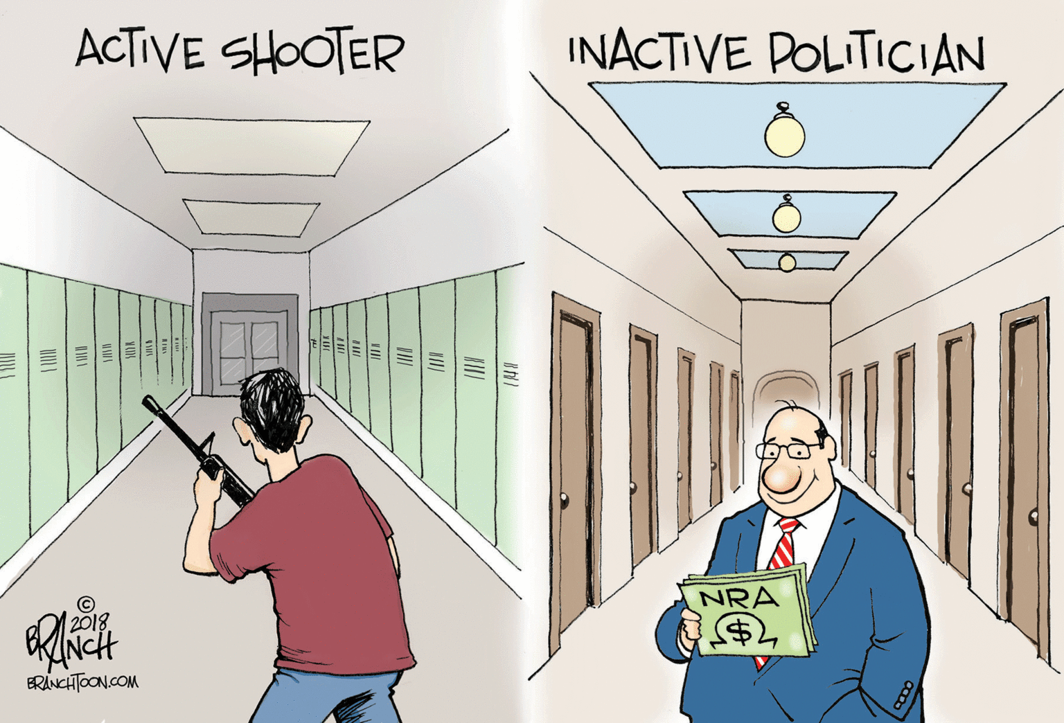 Design OCR: ACTIVE SHOOTER INACTIVE POLITICIAN © 2018 NRA ERANCHTOON.COM ACTIVE SHOOTER INACTIVE POLITICIAN © 2018 NRA ERANCHTOON.COM