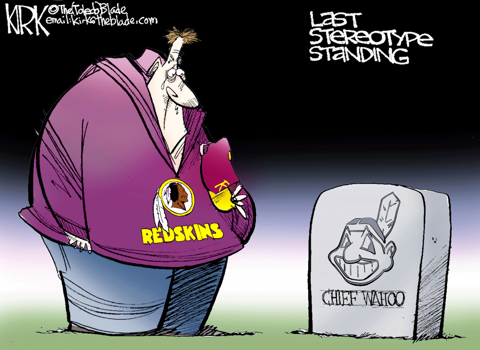Humour OCR: KRK yOhetdeBladeemailikirkatheblade.com LAST STEREOTYP STANDING REDSKINS CHIEF WATCO KRK yOhetdeBladeemailikirkatheblade.com LAST STEREOTYP STANDING REDSKINS CHIEF WATCO