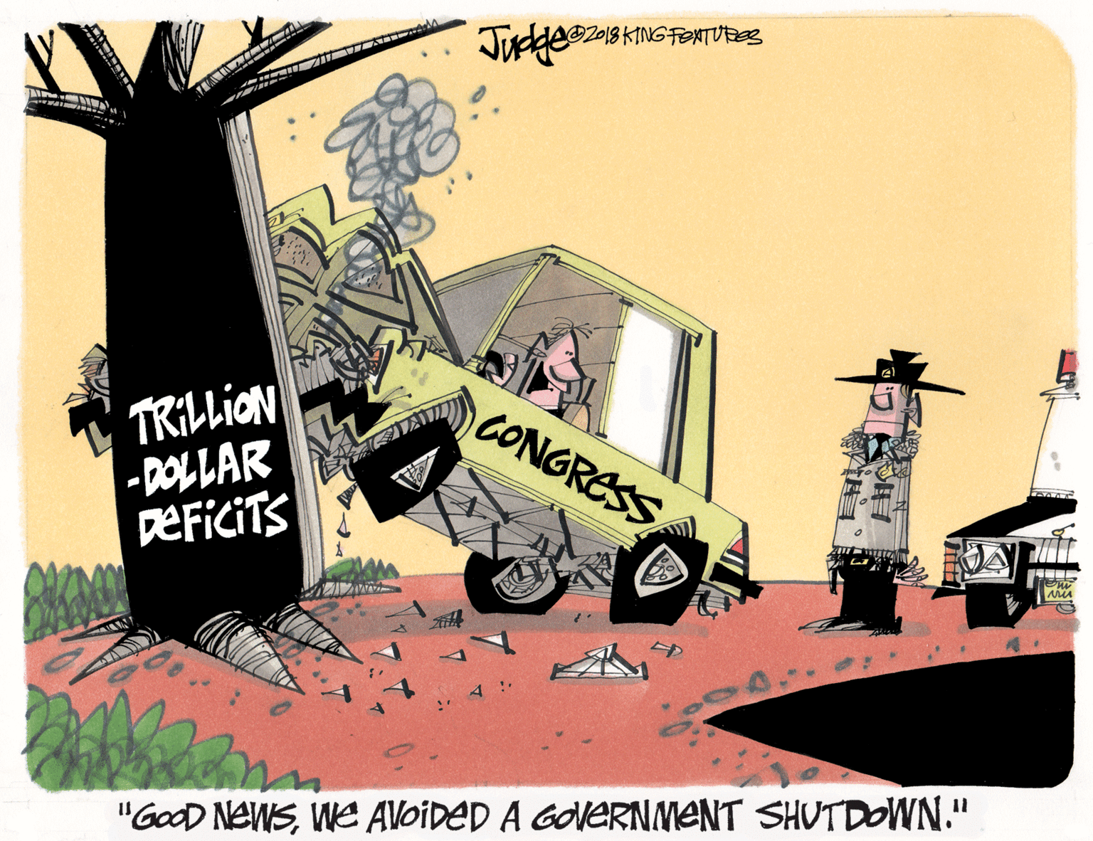 Paper OCR: Jusdeezo18 KINGFONTURES II A M TRILLION -DOLLAR DEFICITS CONGRESS "GooD NEWSWe AVOIDED A GOVERNMENT SHUTDOWN." Jusdeezo18 KINGFONTURES II A M TRILLION -DOLLAR DEFICITS CONGRESS "GooD NEWSWe AVOIDED A GOVERNMENT SHUTDOWN."