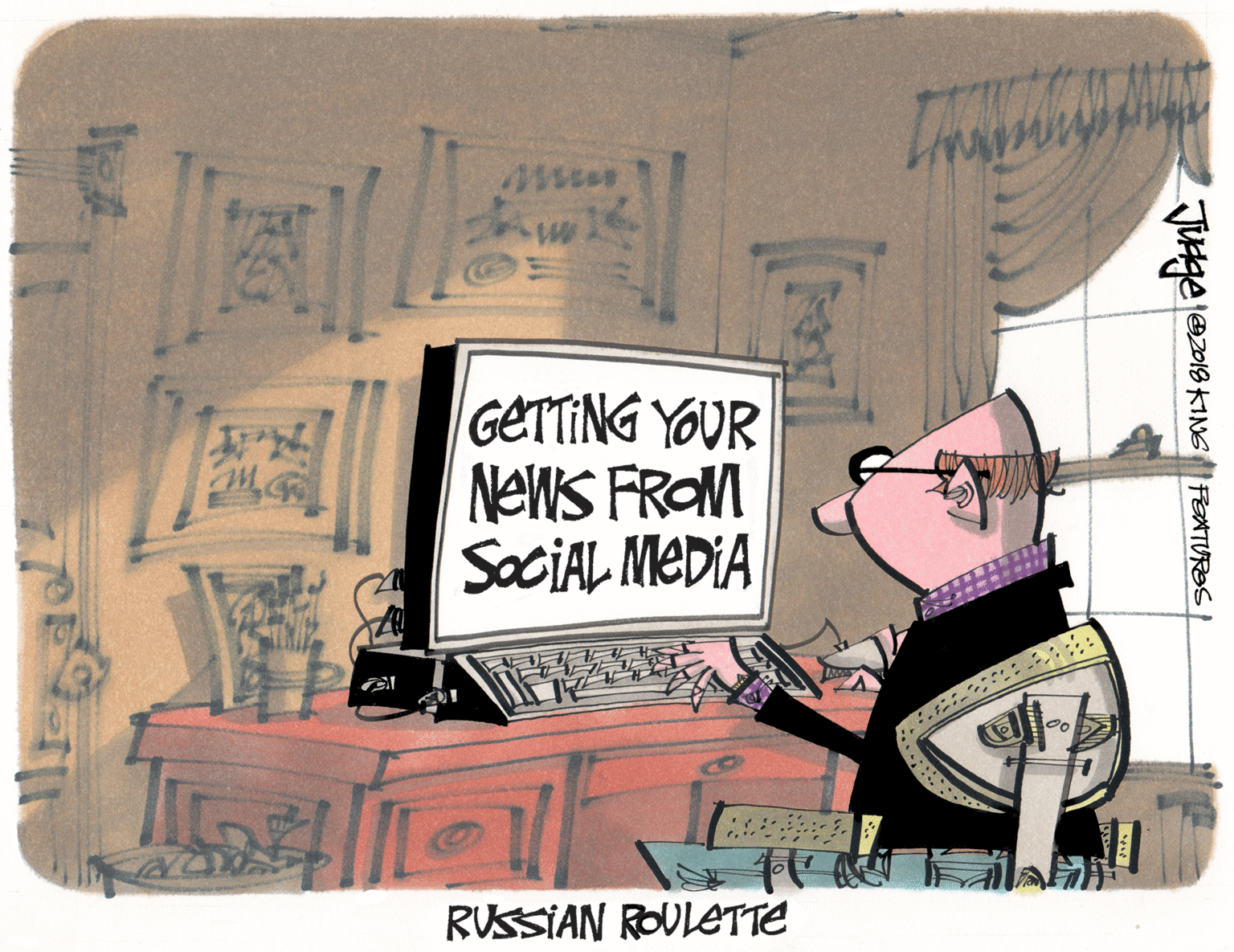 Handwriting OCR: GETTING YOUR NEWS FROM SociAL MEDIA 100 RUSSIAN ROULETTE JUgejez018 KING FEATUROS GETTING YOUR NEWS FROM SociAL MEDIA 100 RUSSIAN ROULETTE JUgejez018 KING FEATUROS