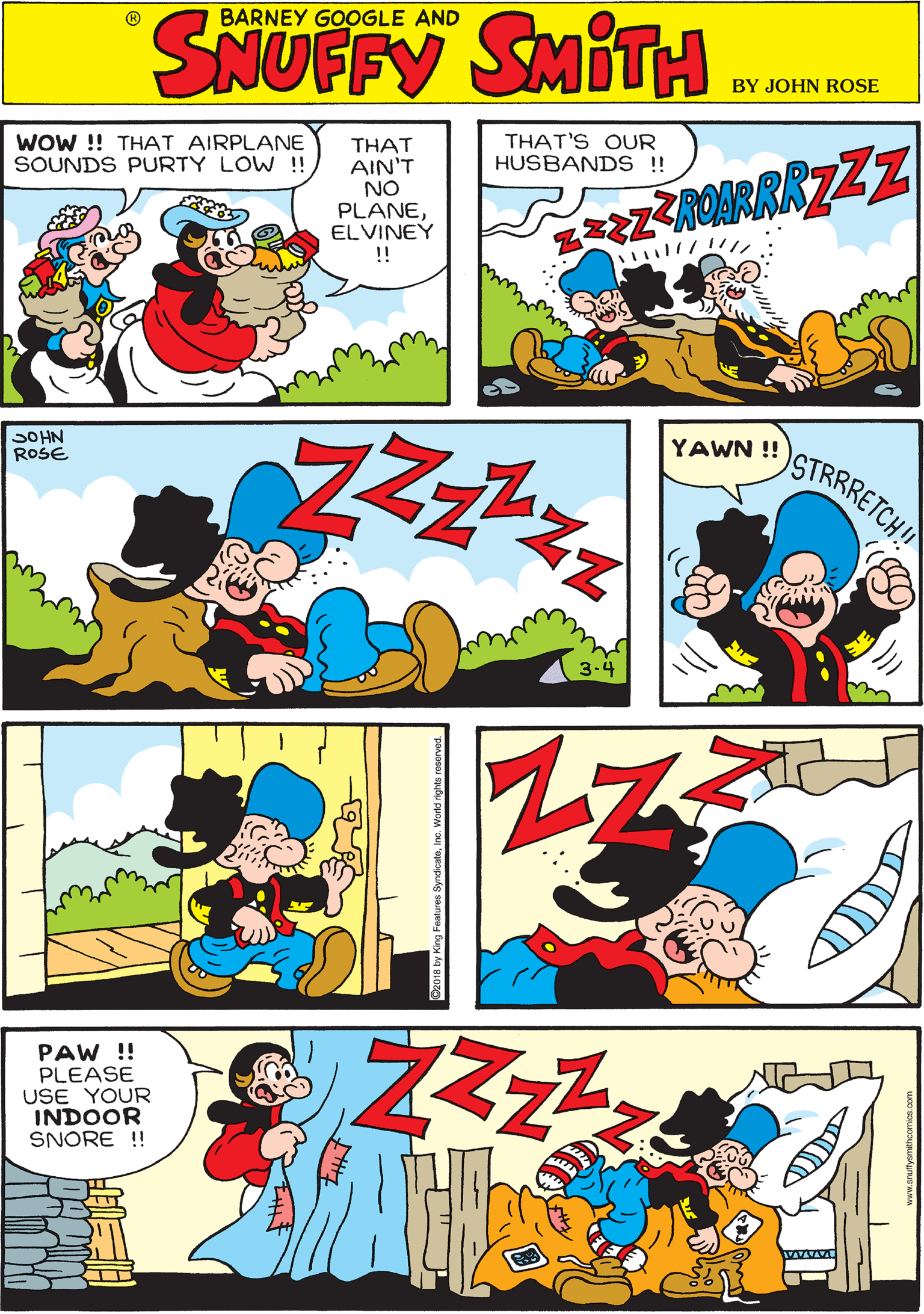 Line OCR: WOW !! THAT AIRPLANE SOUNDS PURTY LOW !! THAT'S OUR HUSBANDS !! BARNEY GOOGLE AND THAT AIN'T NO PLANEELVINEÝ ZROARRAZZZ SOHN ROSE STRRRETCH! YAWN ! PAW !! PLEASE USE YOUR INDOOR SNORE ! WOW !! THAT AIRPLANE SOUNDS PURTY LOW !! THAT'S OUR HUSBANDS !! BARNEY GOOGLE AND THAT AIN'T NO PLANEELVINEÝ ZROARRAZZZ SOHN ROSE STRRRETCH! YAWN ! PAW !! PLEASE USE YOUR INDOOR SNORE !