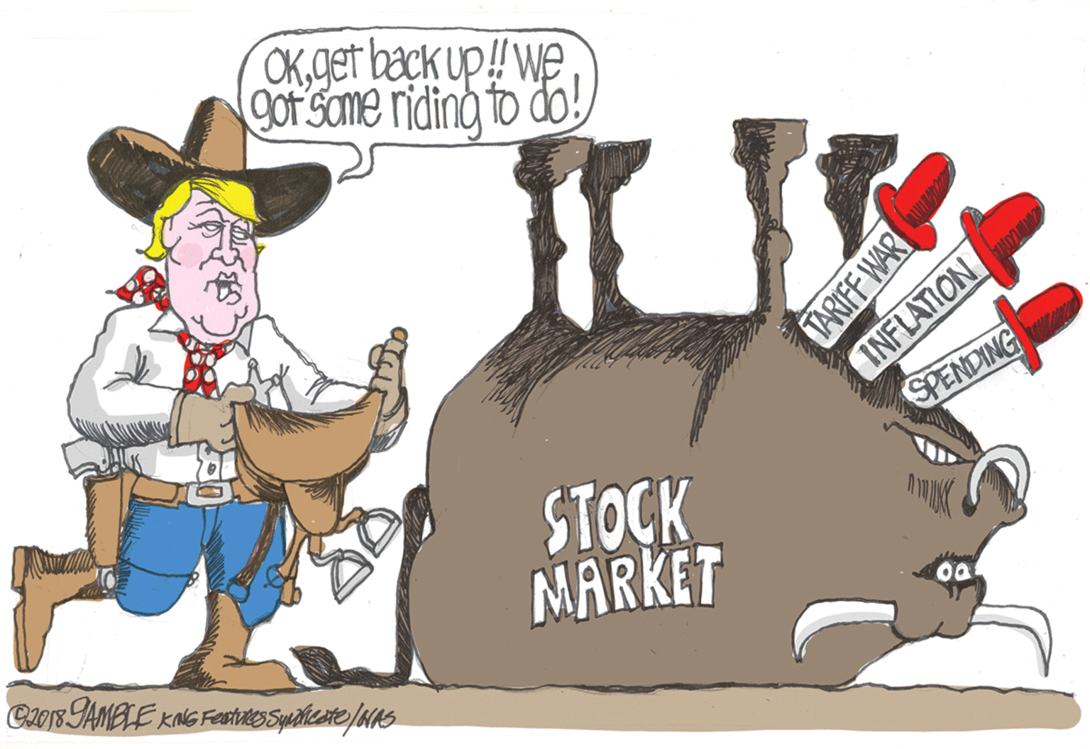 Art OCR: OKget back up!!We got Same riding to do TARIFF WAR INFLATION SPENDING STOCK MARKET OKget back up!!We got Same riding to do TARIFF WAR INFLATION SPENDING STOCK MARKET