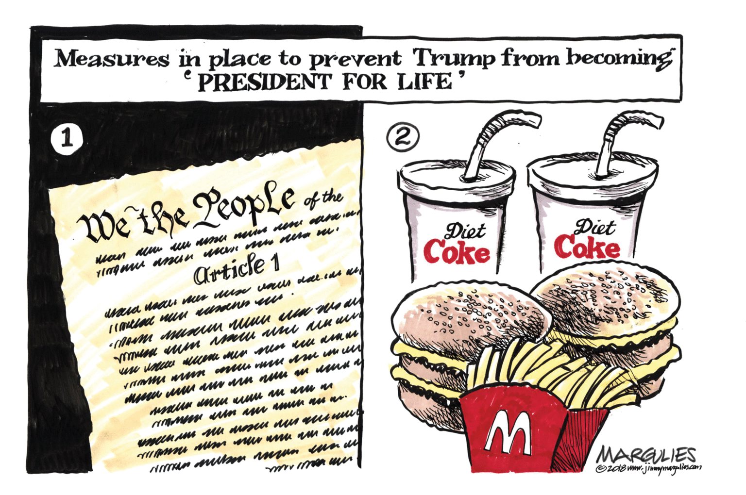 Dish OCR: Measures in place to prevent Trump from becoming PRESIDENT FOR LIFE 1 dreamstive We the LeopLe +e Diet Coke Diet Coke Article 1 m in au min nu nr. MARGLIES Measures in place to prevent Trump from becoming PRESIDENT FOR LIFE 1 dreamstive We the LeopLe +e Diet Coke Diet Coke Article 1 m in au min nu nr. MARGLIES