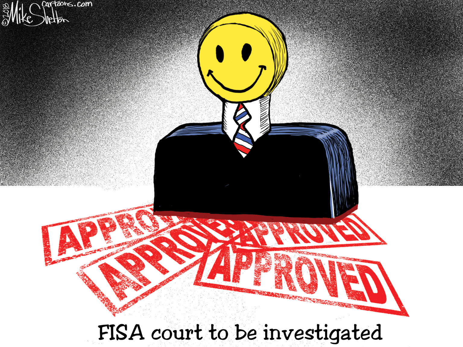 T-shirt OCR: Cartáons.com APPRO APPRO APFROVED FISA court to be investigated Cartáons.com APPRO APPRO APFROVED FISA court to be investigated
