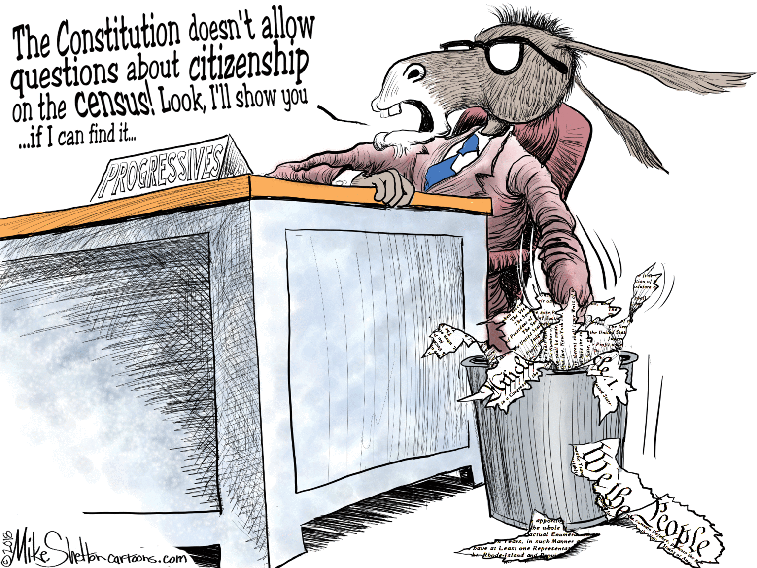Rectangle OCR: The Constitution doesn't allow questions about citizenship on the Census! LookI'll show you .if I can find it. FROERESSIVES Scople appor he ubole etual Enumer LeLin sucb Mauner bave at Leest one Representa letton cartoons.com Rbadejaland The Constitution doesn't allow questions about citizenship on the Census! LookI'll show you .if I can find it. FROERESSIVES Scople appor he ubole etual Enumer LeLin sucb Mauner bave at Leest one Representa letton cartoons.com Rbadejaland