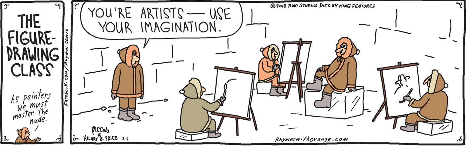 Font OCR: YOU'RE ARTISTS- USE YOUR IMAGINATION. ©2018 RWO STUDIOS DIST. BY KING FEATURES THE FIGURE- DRAWING CLASS As painters wemust master the nude. piccolo 2. HILARY B. PRICe 3-2 Rhymeswithorange.com Facebook.com/Rhymes Comic YOU'RE ARTISTS- USE YOUR IMAGINATION. ©2018 RWO STUDIOS DIST. BY KING FEATURES THE FIGURE- DRAWING CLASS As painters wemust master the nude. piccolo 2. HILARY B. PRICe 3-2 Rhymeswithorange.com Facebook.com/Rhymes Comic