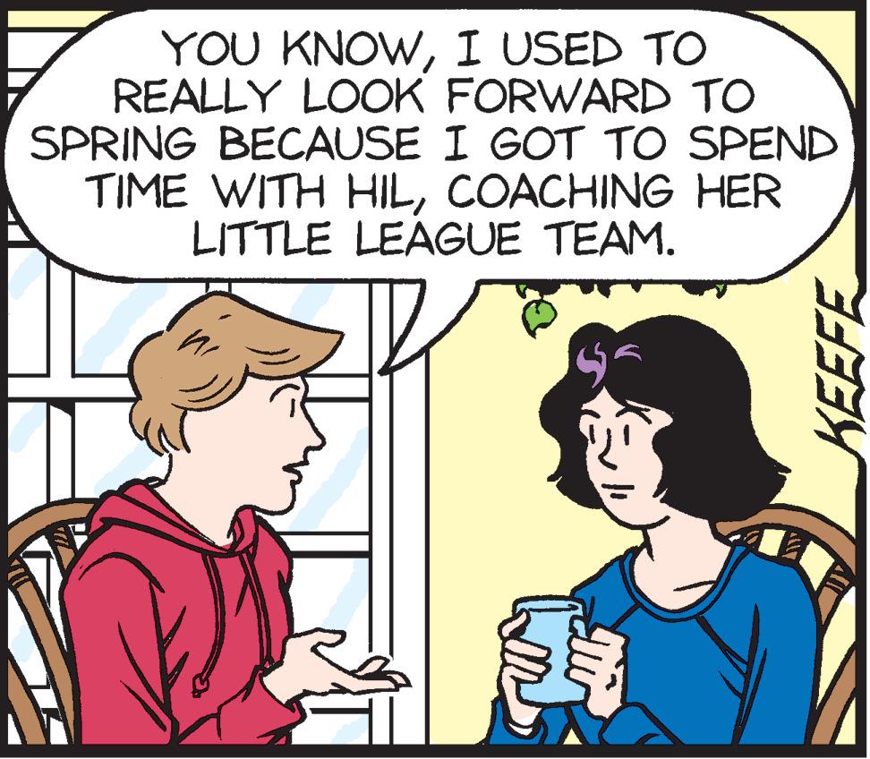 Organism OCR: YOU KNOWI USED TO REALLY LOOK FORWARD TO SPRING BECAUSE I GOT TO SPEND TIME WITH HILCOACHING HER LITTLE LEAGUE TEAM. KEEFE YOU KNOWI USED TO REALLY LOOK FORWARD TO SPRING BECAUSE I GOT TO SPEND TIME WITH HILCOACHING HER LITTLE LEAGUE TEAM. KEEFE