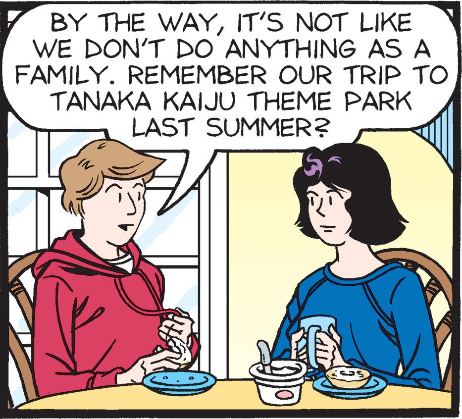 Gesture OCR: BY THE WAYIT'S NOT LIKE WE DON'T DO ANYTHING AS A FAMILY. REMEMBER OUR TRIP TO TANAKA KAIJU THEME PARK LAST SUMMER? BY THE WAYIT'S NOT LIKE WE DON'T DO ANYTHING AS A FAMILY. REMEMBER OUR TRIP TO TANAKA KAIJU THEME PARK LAST SUMMER?