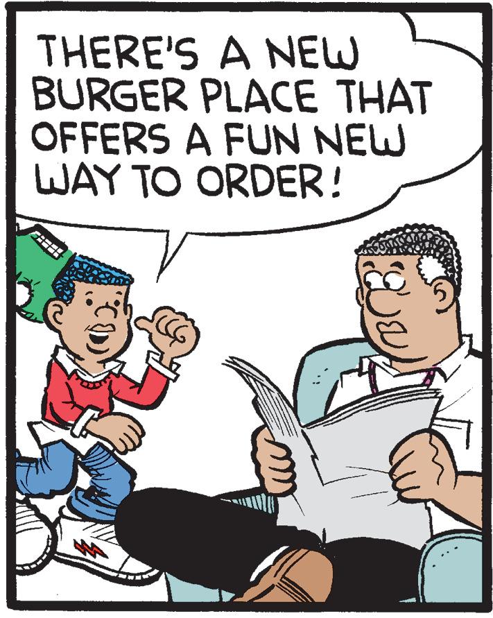 Art OCR: THERE'S A NEW BURGER PLACE THAT OFFERS A FUN NEW WAY TO ORDER! THERE'S A NEW BURGER PLACE THAT OFFERS A FUN NEW WAY TO ORDER!