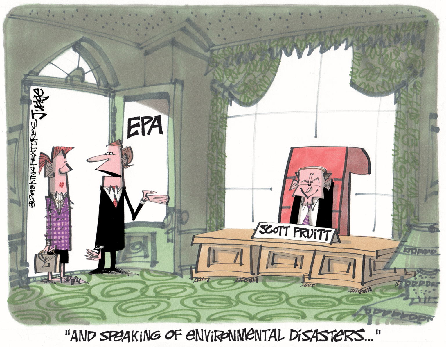 Event OCR: EPA SCOTT PRUITT "AND SPEAKING OF ENVIRONMENTAL DISASTERS." EPA SCOTT PRUITT "AND SPEAKING OF ENVIRONMENTAL DISASTERS."