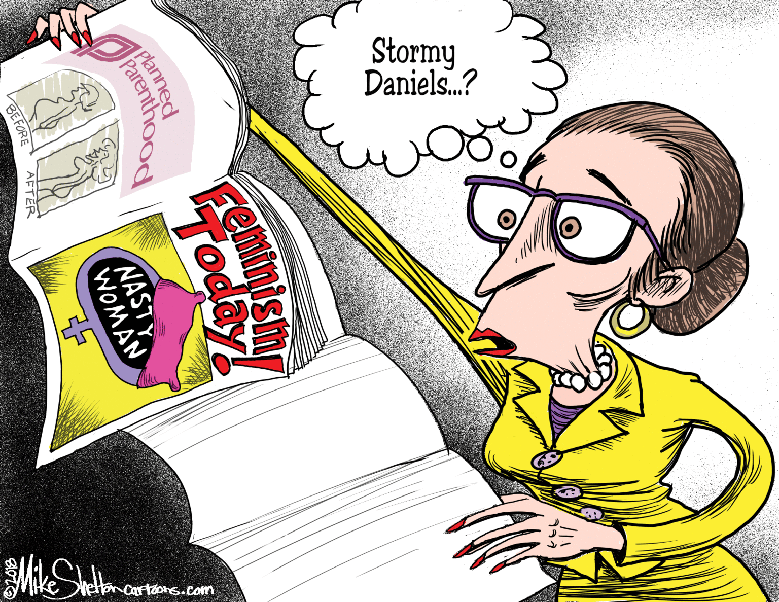Drawing OCR: Stormy Daniels.? shutterscrtook.com oday Planned Parenthood NASTY WOMAN BEFORE AFTER Stormy Daniels.? shutterscrtook.com oday Planned Parenthood NASTY WOMAN BEFORE AFTER