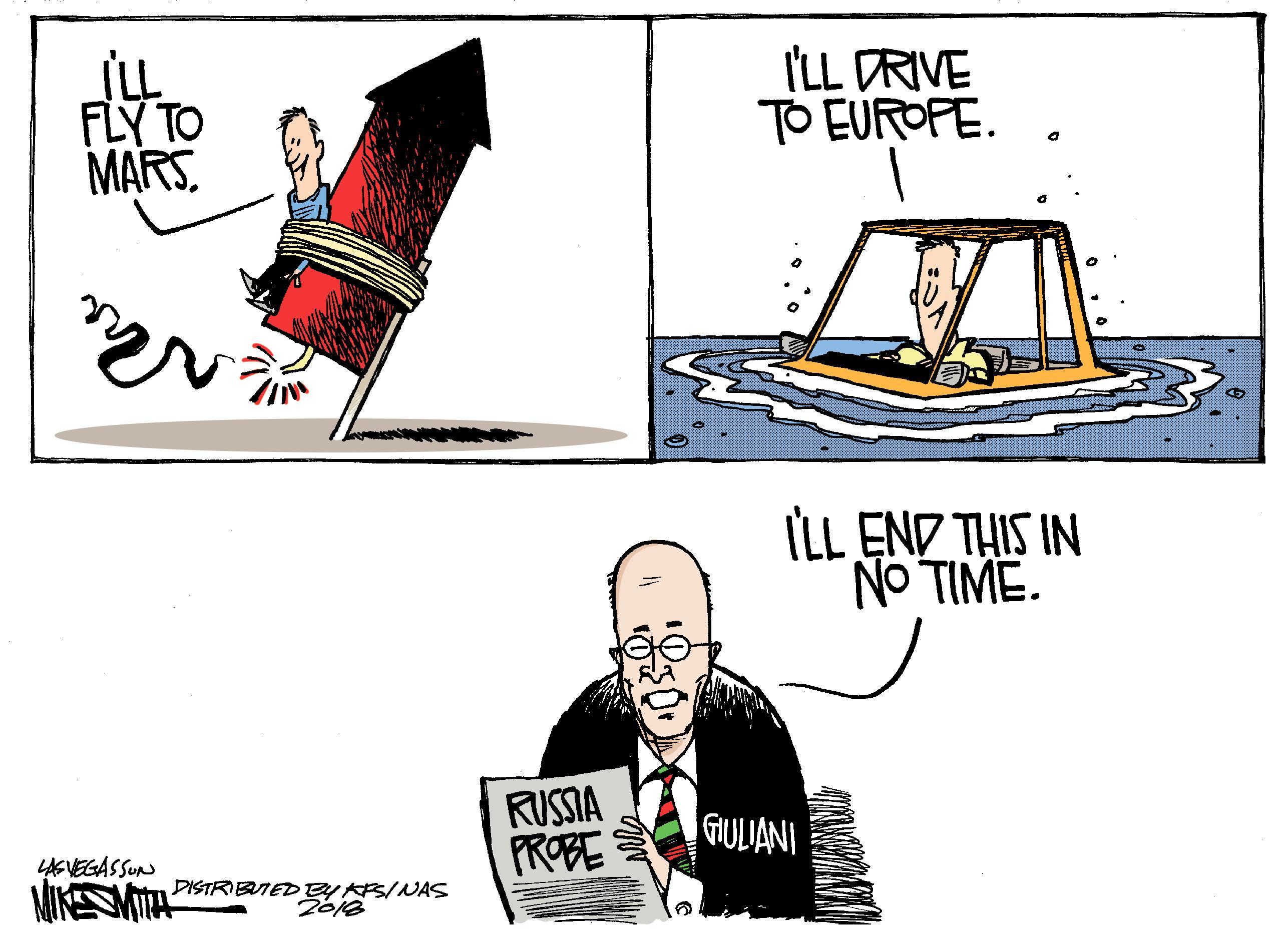 Graphics OCR: ILL DRIVE TO EUROPE. FLY TO MARS. (LL END THIS IN NO TIME. RUSSIA PROBE GULIANI AEVEGASSUN NIKESMTA DISTRIBUTEDEYAS/NAS ILL DRIVE TO EUROPE. FLY TO MARS. (LL END THIS IN NO TIME. RUSSIA PROBE GULIANI AEVEGASSUN NIKESMTA DISTRIBUTEDEYAS/NAS