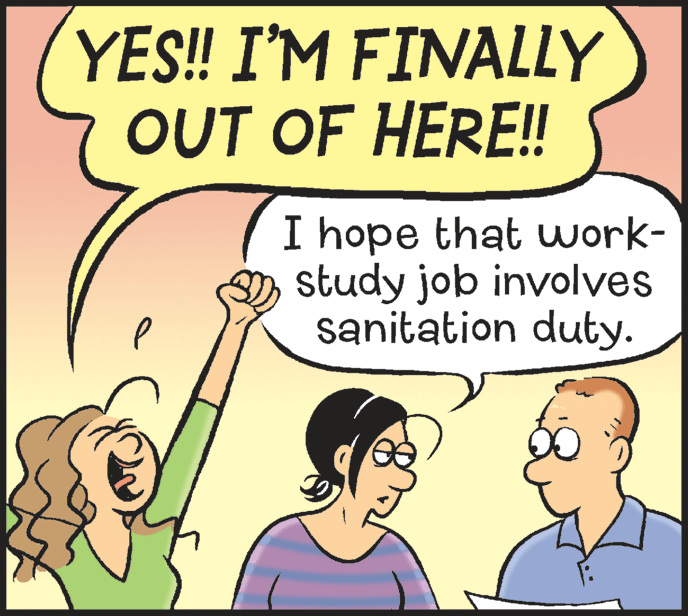 Organism OCR: YES! I'M FINALLY OUT OF HERE!! I hope that uwork- study job involves sanitation duty. YES! I'M FINALLY OUT OF HERE!! I hope that uwork- study job involves sanitation duty.