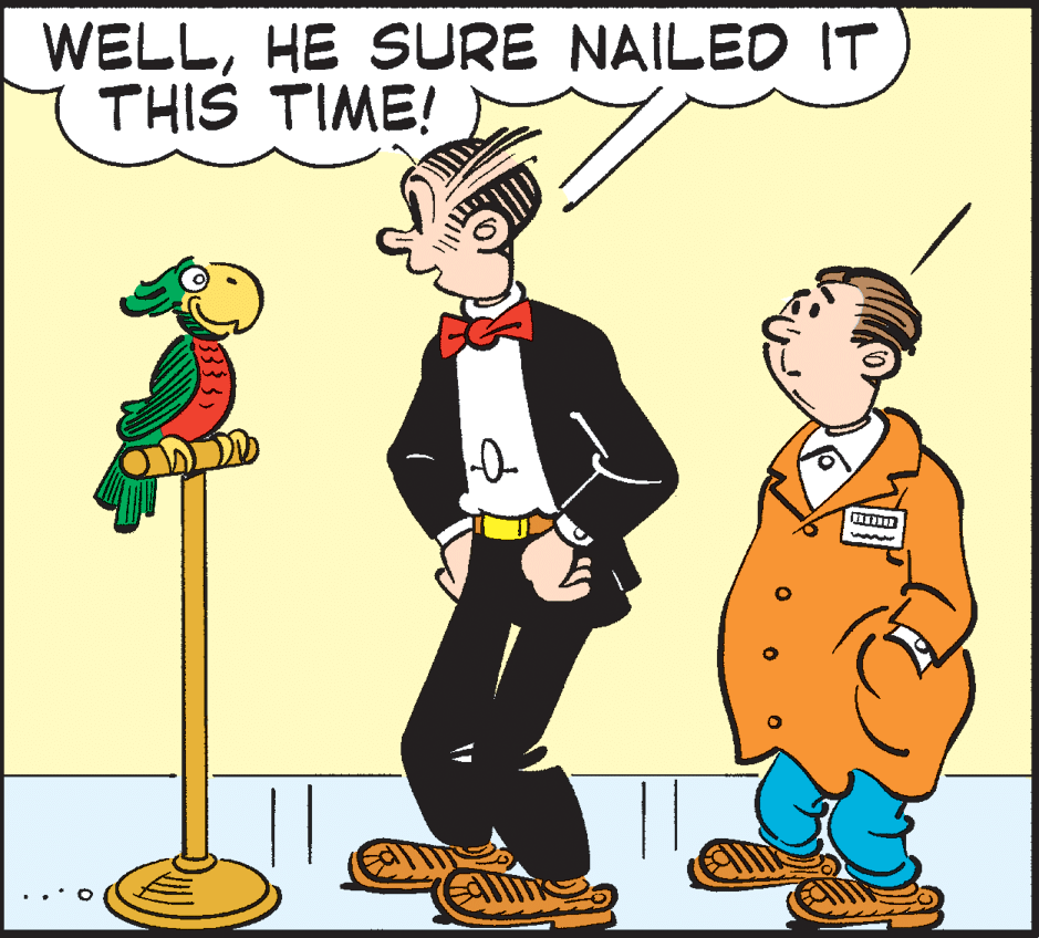 Clip art OCR: WELLHE SURE NAILED IT THIS TIME! WELLHE SURE NAILED IT THIS TIME!