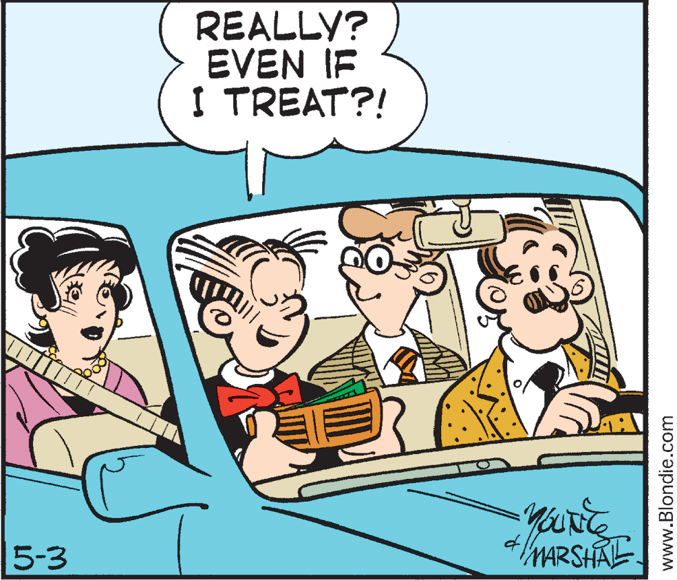 Comics OCR: REALLY? EVEN IF I TREAT?! 5-3 MARSHAL www.Blondie.com REALLY? EVEN IF I TREAT?! 5-3 MARSHAL www.Blondie.com