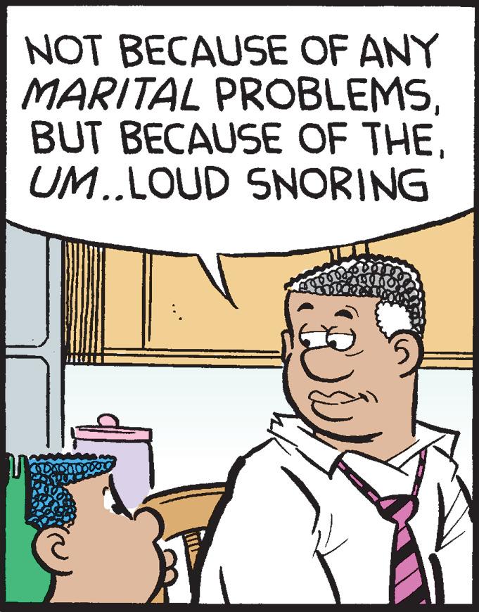 Line OCR: NOT BECAUSE OF ANY MARITAL PROBLEMSUM..LOUD SNORING NOT BECAUSE OF ANY MARITAL PROBLEMSBUT BECAUSE OF THEUM..LOUD SNORING