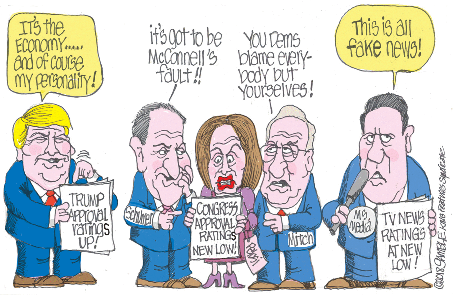 Line OCR: ITs the ECONOMY.. ônd of cOUse MY Fermalhy! ifsgot to be You Dens McConnell's blame Every- fauLt! This is all fake newa! body but YOUrgelves! TRUMP CONGRESS APPROVAL RATINGS NEW LOW MO vamgs UP!" eda TV NEWS RATINGS AT NEW LOW! Mitch C018 AMBLE KNG teatvies Spilcste ITs the ECONOMY.. ônd of cOUse MY Fermalhy! ifsgot to be You Dens McConnell's blame Every- fauLt! This is all fake newa! body but YOUrgelves! TRUMP CONGRESS APPROVAL RATINGS NEW LOW MO vamgs UP!" eda TV NEWS RATINGS AT NEW LOW! Mitch C018 AMBLE KNG teatvies Spilcste