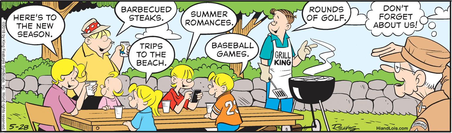 Art OCR: " W ROUNDS OF GOLF. DON'T FORGET ABOUT US! BARBECUED HERE'S TO SUMMER ROMANCES. STEAKS. THE NEW SEASON. TRIPS TO THE BEACH. BASEBALL GAMES. GRILL KING 2 5-28 HiandLois.com " W ROUNDS OF GOLF. DON'T FORGET ABOUT US! BARBECUED HERE'S TO SUMMER ROMANCES. STEAKS. THE NEW SEASON. TRIPS TO THE BEACH. BASEBALL GAMES. GRILL KING 2 5-28 HiandLois.com
