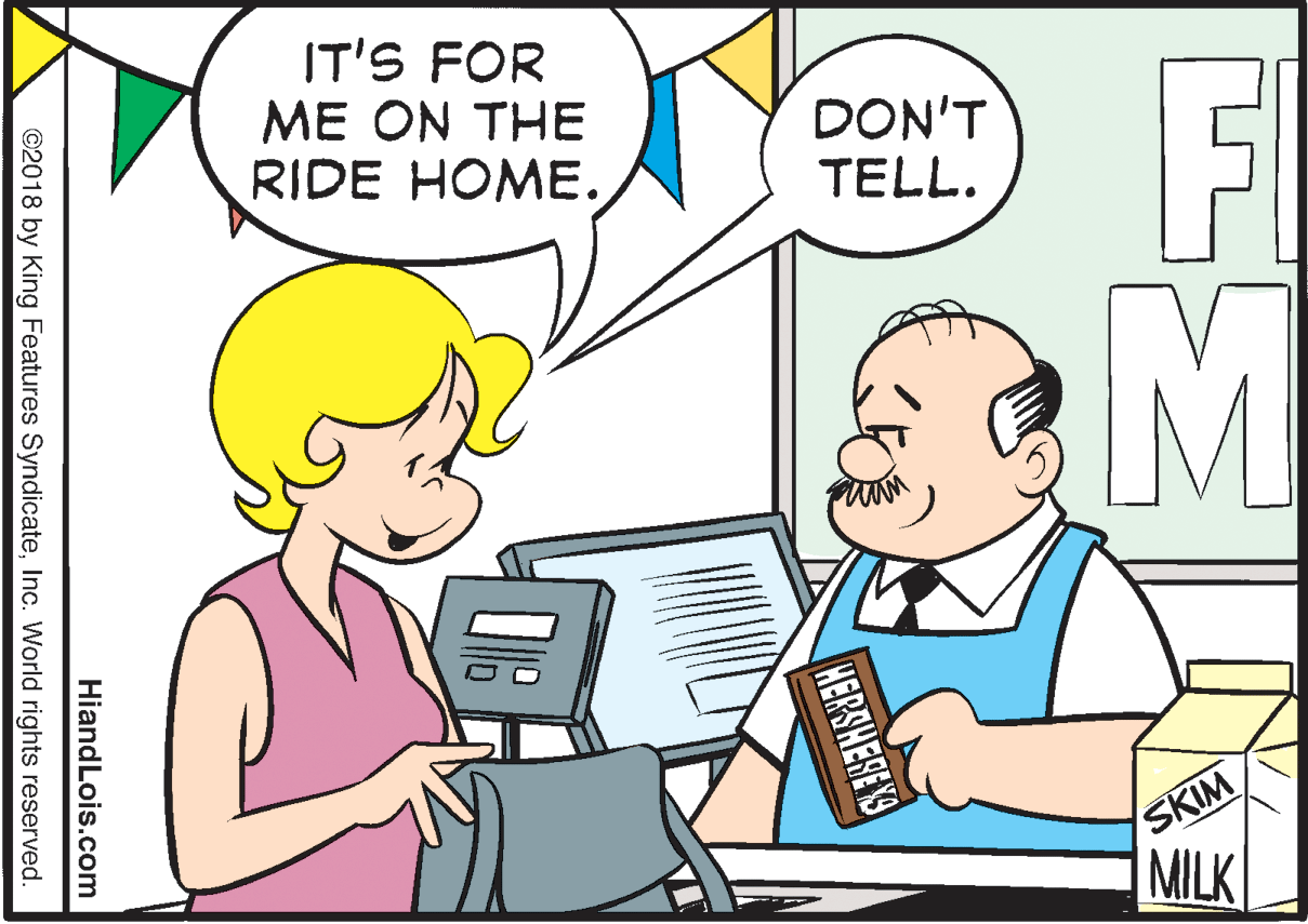 Interaction OCR: IT'S FOR ME ON THE RIDE HOME. FI M DON'T TELL. SKIM MILK HERSHESE'S HiandLois.com ©2018 by King Features SyndicateInc. World rights reserved. IT'S FOR ME ON THE RIDE HOME. FI M DON'T TELL. SKIM MILK HERSHESE'S HiandLois.com ©2018 by King Features SyndicateInc. World rights reserved.