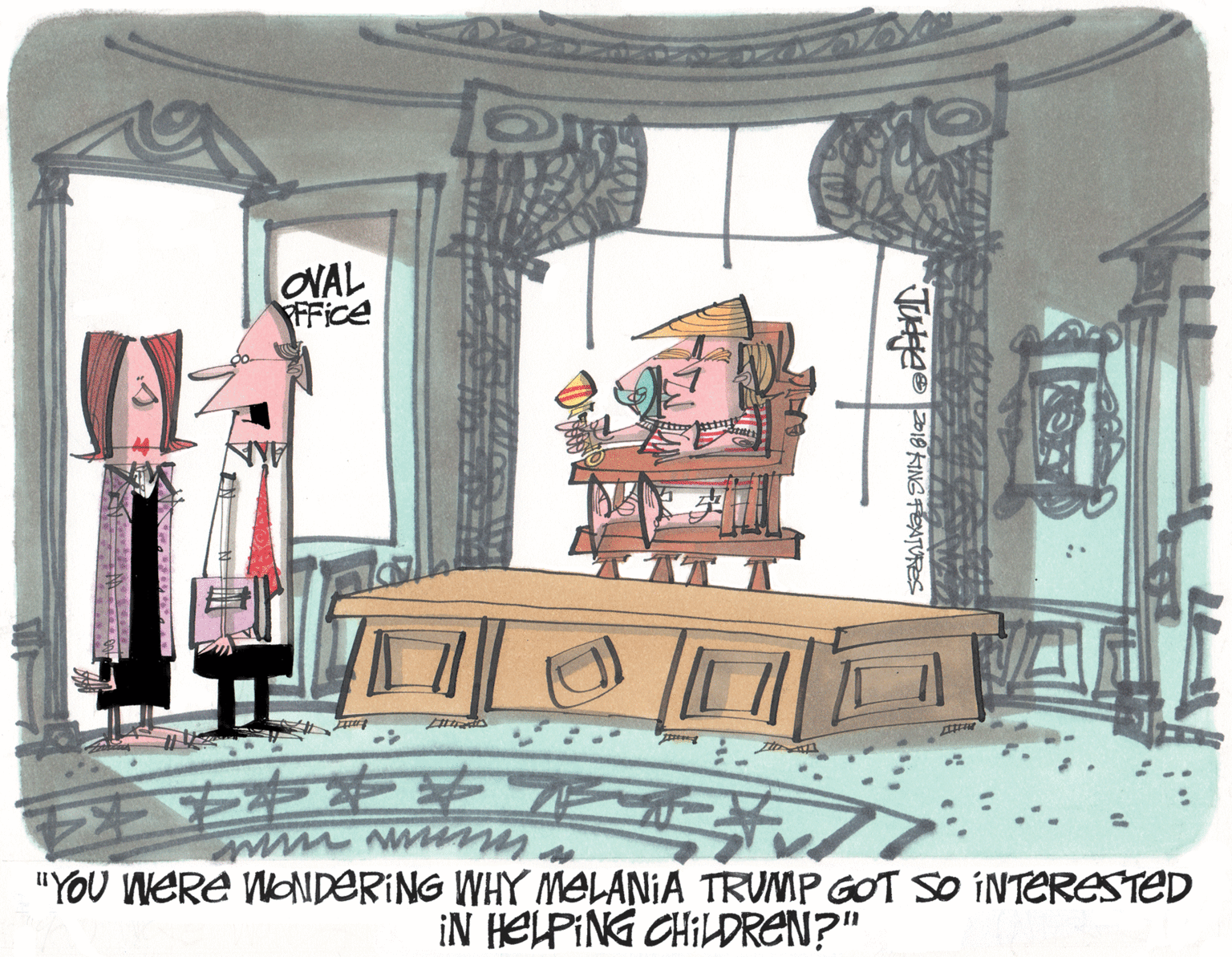 Bed frame OCR: ONAL FFice "YOU WERE WONDERING WHY MALANIA TRUMP GOT SO INTERESTED IN HELPING CHILDREN?" ONAL FFice "YOU WERE WONDERING WHY MALANIA TRUMP GOT SO INTERESTED IN HELPING CHILDREN?"