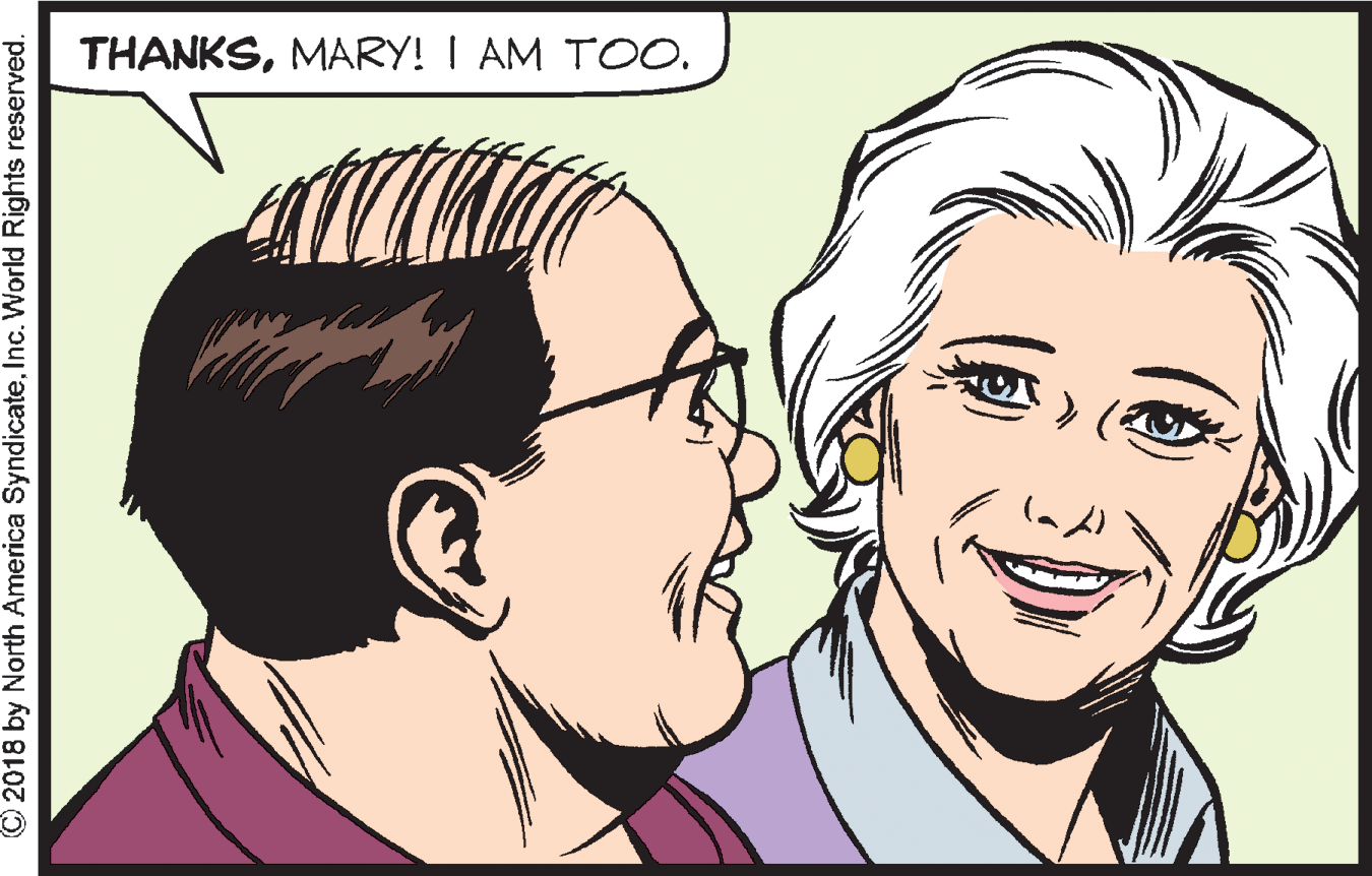 Facial expression OCR: THANKSMARY! I AM TOO. © 2018 by North America SyndicateInc. World Rights reserved. THANKSMARY! I AM TOO. © 2018 by North America SyndicateInc. World Rights reserved.