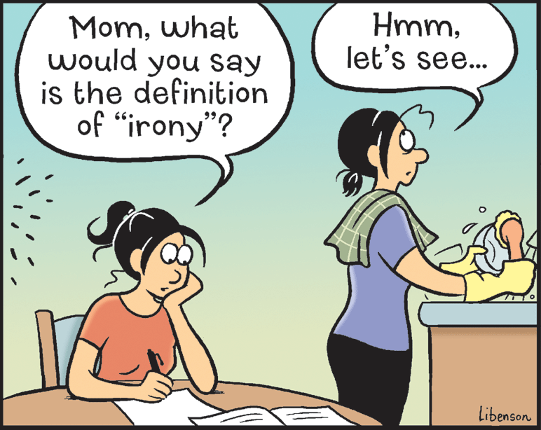 Interaction OCR: Hmmlet's see... Momwhat would you say is the definition of “irony"? Libenson Hmmlet's see... Momwhat would you say is the definition of “irony"? Libenson
