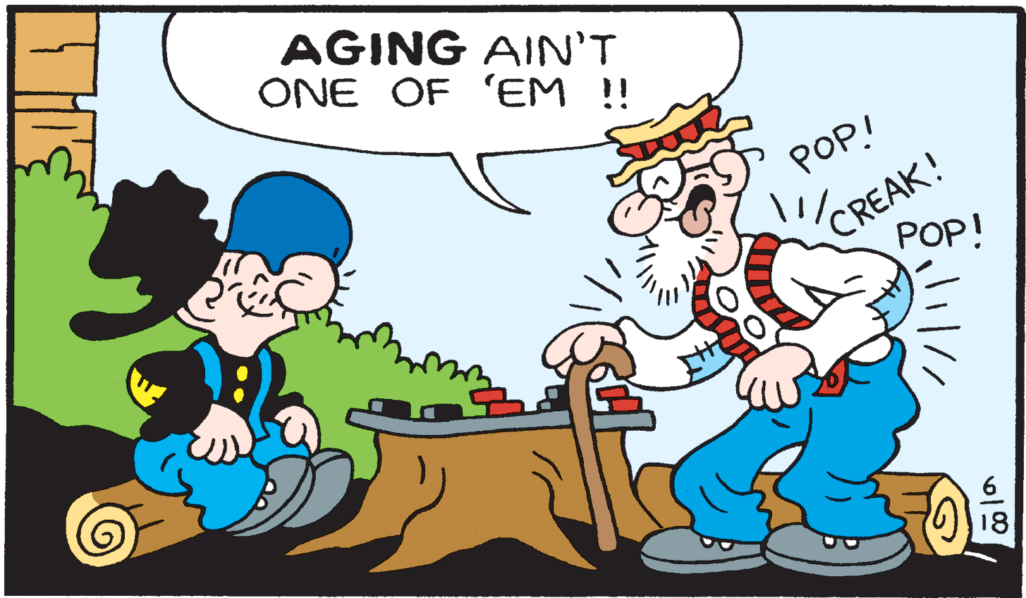 Mammal OCR: AGING AIN'T ONE OF 'EM !! POP! CREAK! POP! 18 THE AGING AIN'T ONE OF 'EM !! POP! CREAK! POP! 18 THE