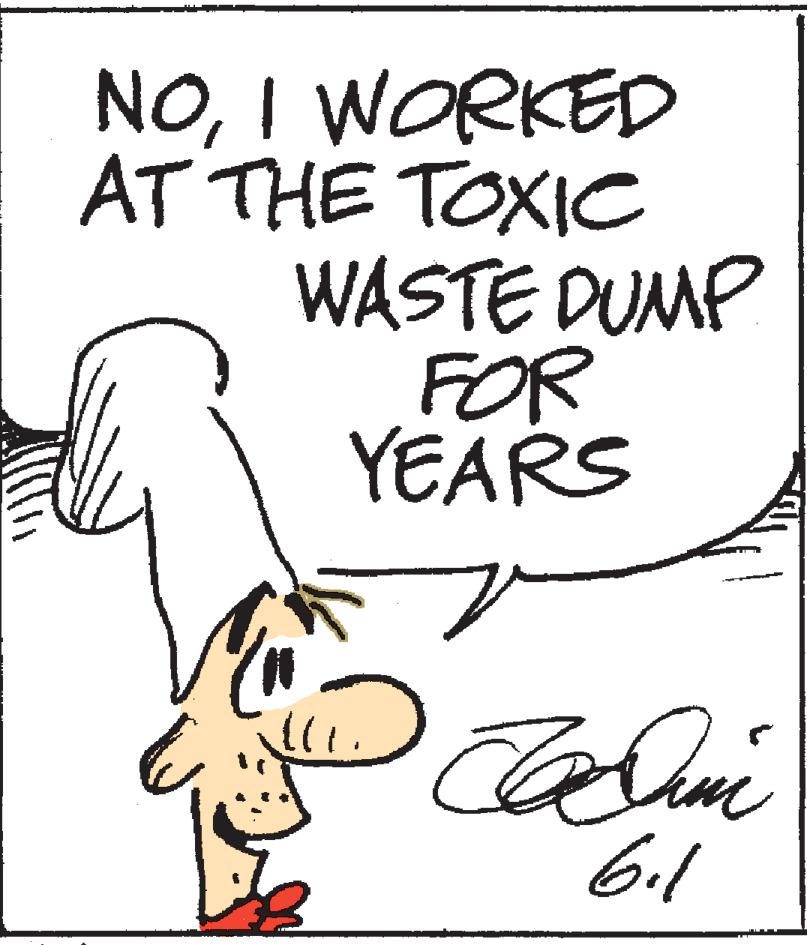 Font OCR: NOI WORKED AT THE TOXIC WASTE DUMP FOR YEARS 6.1 NOI WORKED AT THE TOXIC WASTE DUMP FOR YEARS 6.1