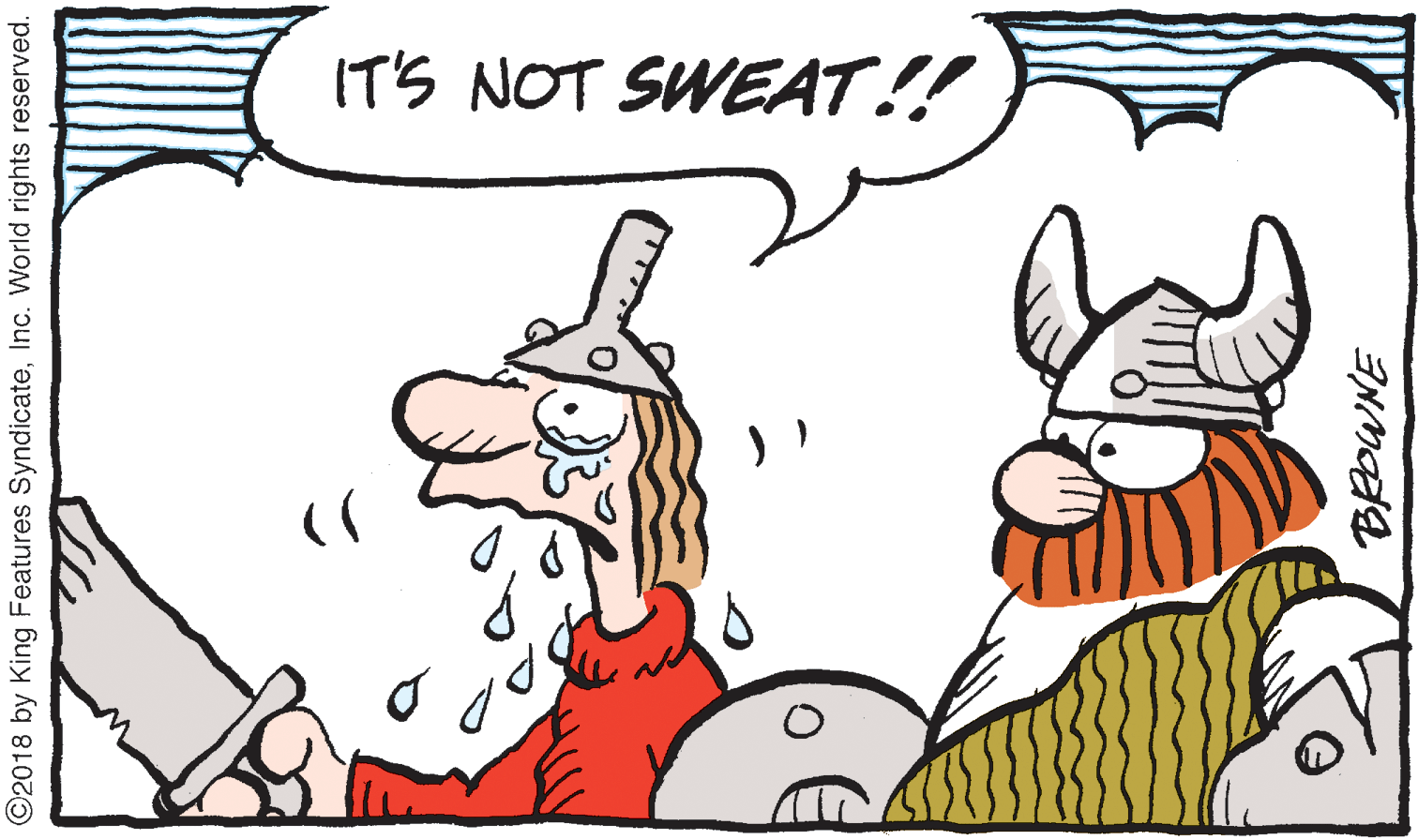 Mammal OCR: IT'S NOT SWEAT!! ©2018 by King Features SyndicateInc. World rights reserved. IT'S NOT SWEAT!! ©2018 by King Features SyndicateInc. World rights reserved.
