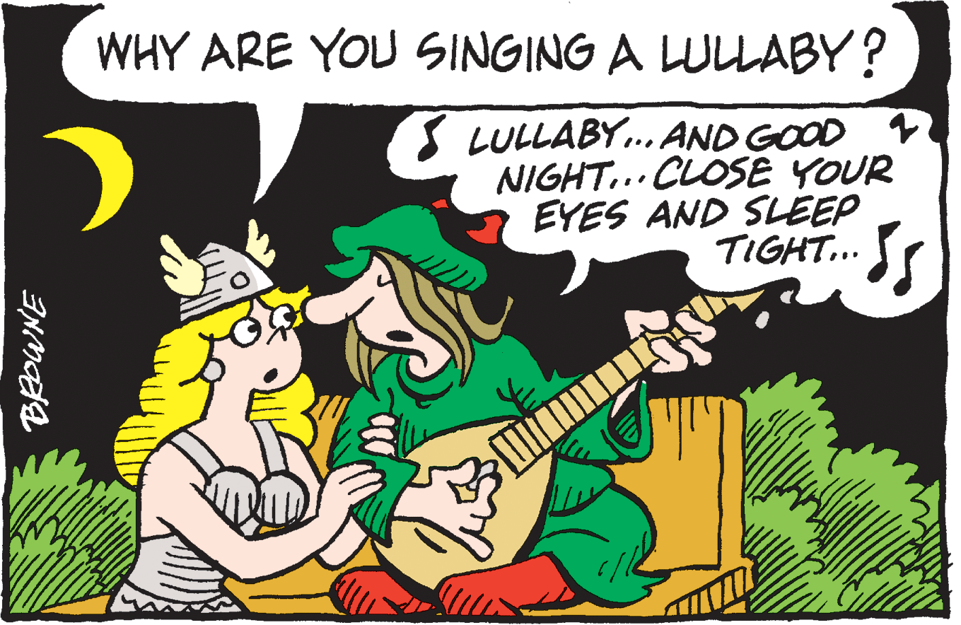 Illustration OCR: WHY ARE YOU SINGING A LULLABY? S LULLABY.. AND GOOD 1 NIGHT... CLOSE YOUR EYES AND SLEEP TIGHT... WHY ARE YOU SINGING A LULLABY? S LULLABY.. AND GOOD 1 NIGHT... CLOSE YOUR EYES AND SLEEP TIGHT...