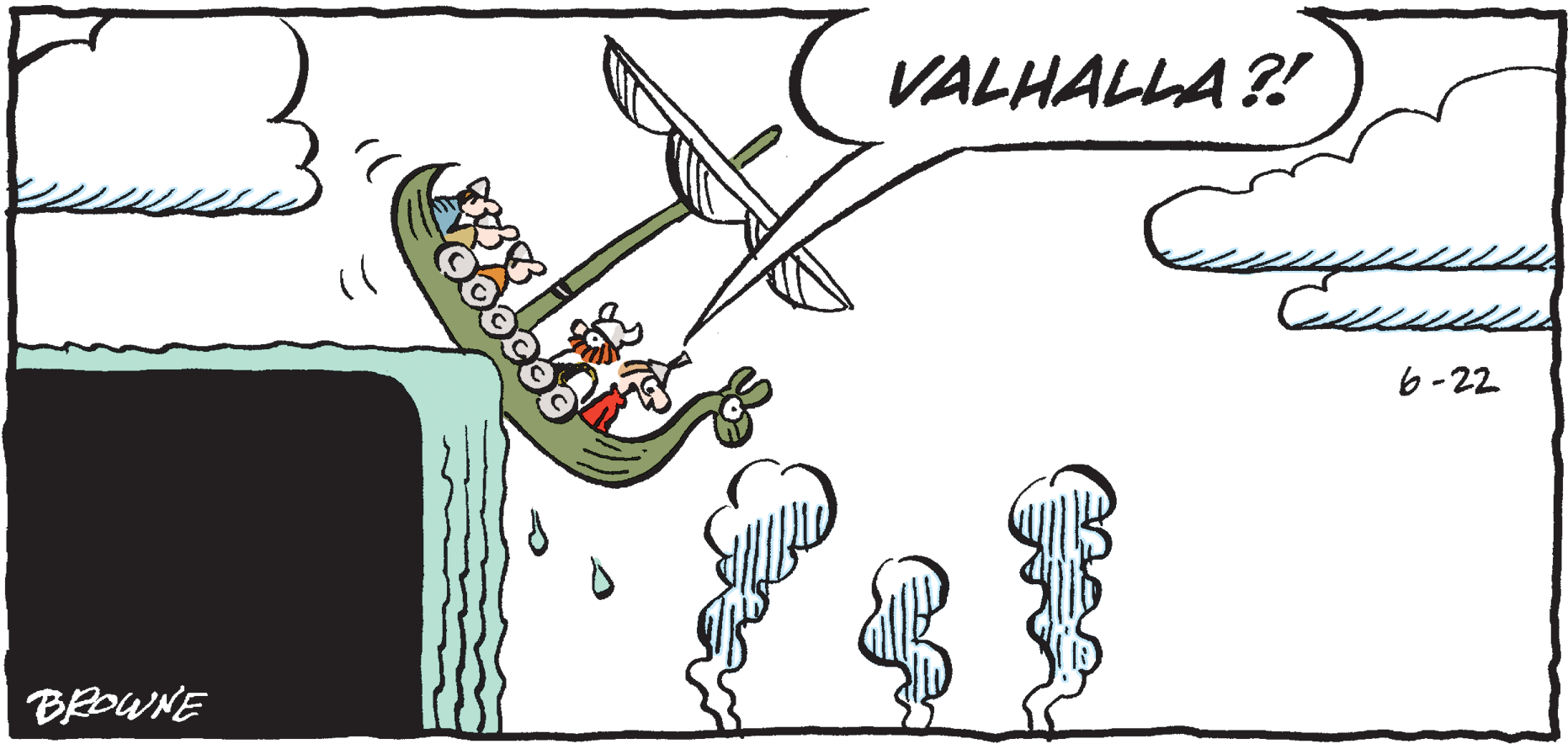 Airplane OCR: VALHALLA ?! 6-22 BROWNE VALHALLA ?! 6-22 BROWNE