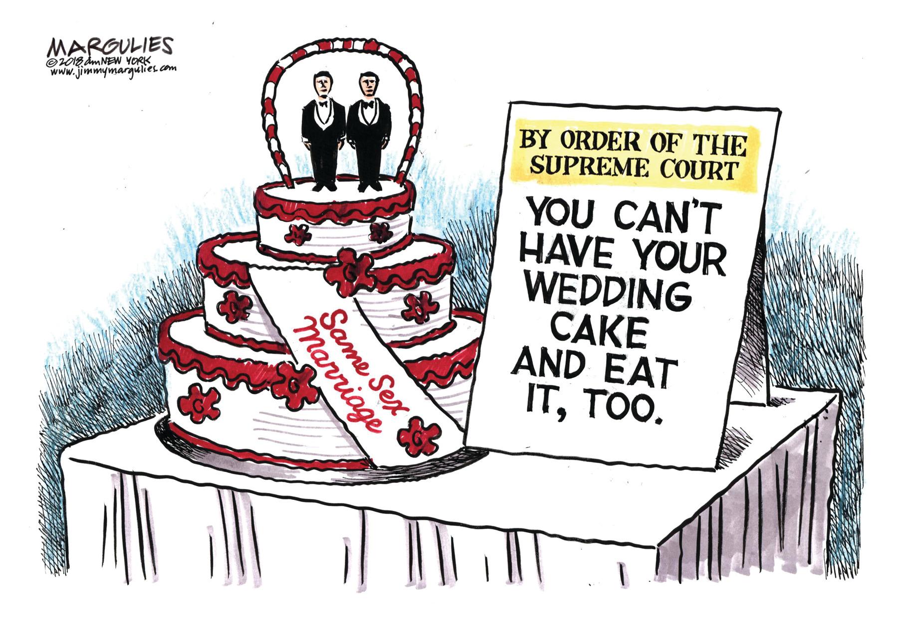 Handwriting OCR: MARGULIES O018 Am NEW YORK www.jimmymarguies com BY ORDER OF THE SUPREME COURT YOU CAN'T HAVE YOUR WEDDING CAKE AND EAT ITTOO. Same Sex Marriage MARGULIES O018 Am NEW YORK www.jimmymarguies com BY ORDER OF THE SUPREME COURT YOU CAN'T HAVE YOUR WEDDING CAKE AND EAT ITTOO. Same Sex Marriage