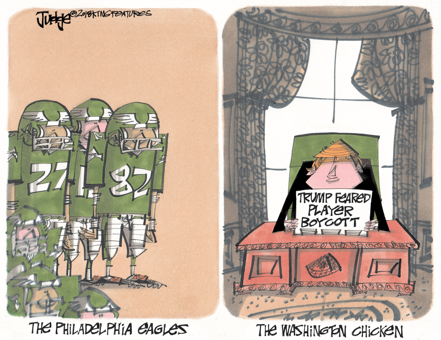 Fiction OCR: 271 87 TRUMP FEARED PLAYER BOYCOTT THE PHILADELPHIA GAGLES THe WASHINGEN CHICKEN 271 87 TRUMP FEARED PLAYER BOYCOTT THE PHILADELPHIA GAGLES THe WASHINGEN CHICKEN