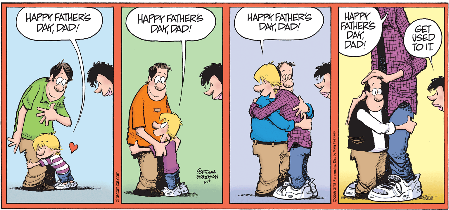 Fiction OCR: HAPPY FATHER'S DAKDAD! HAPPY FATHER'S DAKDAD! HAPPK FATHER'S DAYDAD! HAPPK FATHER'S DAYDAD! GET VSED TO IT. 6-17 HAPPY FATHER'S DAKDAD! HAPPY FATHER'S DAKDAD! HAPPK FATHER'S DAYDAD! HAPPK FATHER'S DAYDAD! GET VSED TO IT. 6-17