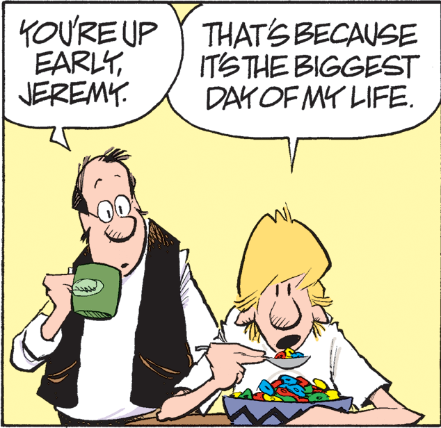 Line OCR: YOURE UP Y THATS BECAUSE EARLYJEREMY. ITSTHE BIGGEST DAK OF MY LIFE. YOURE UP Y THATS BECAUSE EARLYJEREMY. ITSTHE BIGGEST DAK OF MY LIFE.