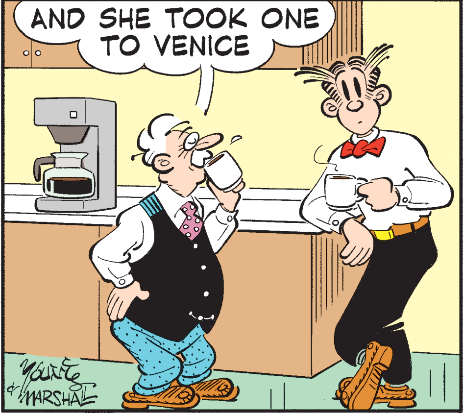 Comics OCR: AND SHE TOOK ONE TO VENICE MARSHAL AND SHE TOOK ONE TO VENICE MARSHAL