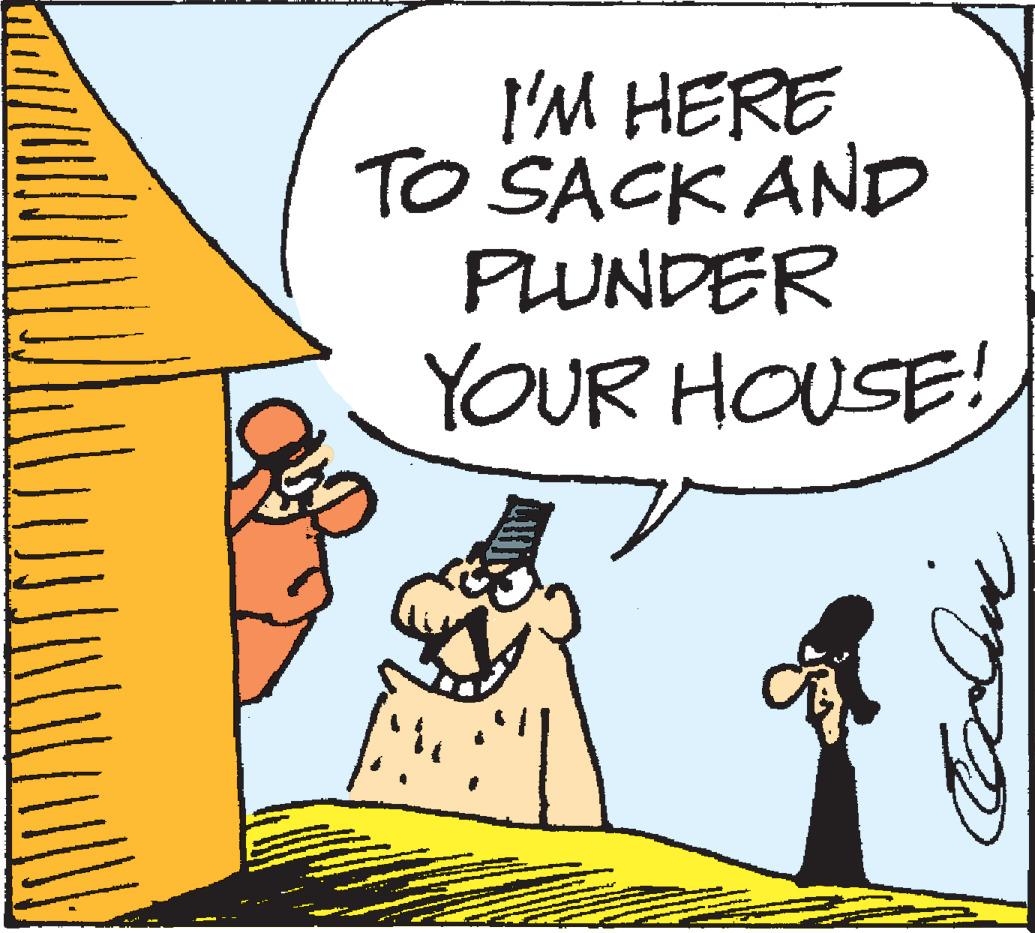 Comics OCR: I'M HERE TO SACK AND PLUNDER YOUR HOUSE! I'M HERE TO SACK AND PLUNDER YOUR HOUSE!