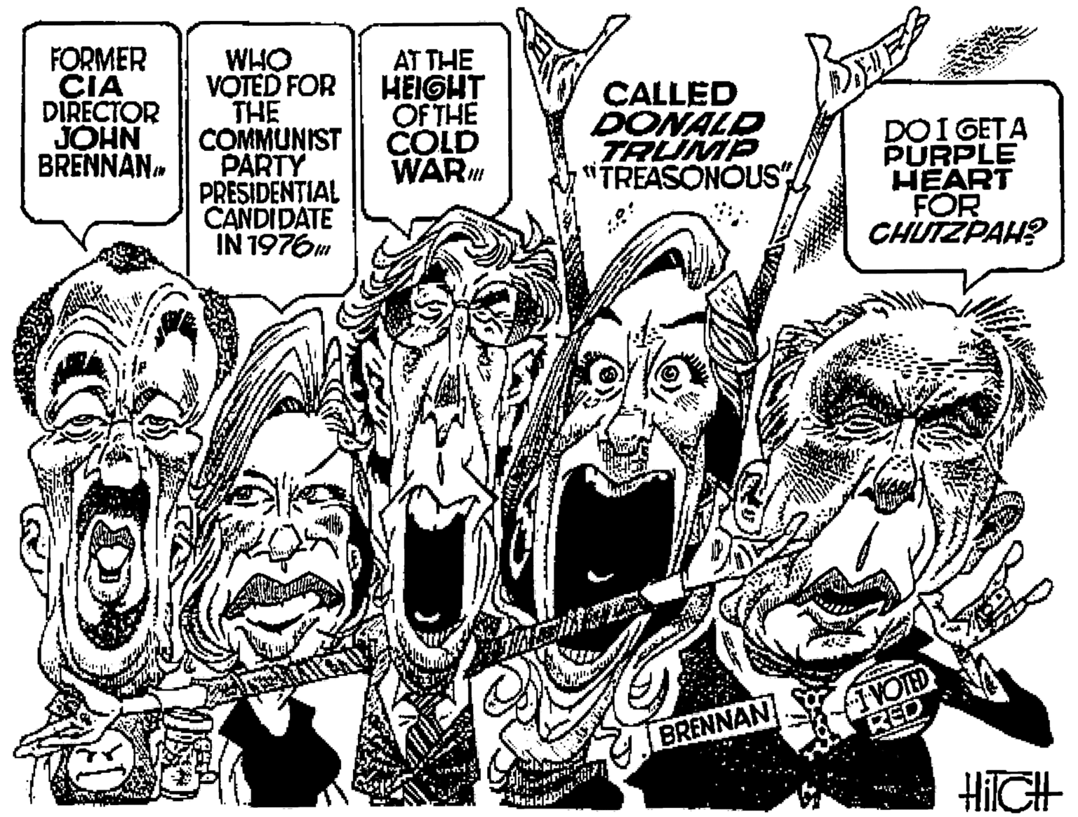 Beard OCR: FORMER CIA DIRECTOR JOHN BRENNAN. WHO VOTED FOR THE COMMUNIST PARTY PRESIDENTIAL CANDIDATE IN 1976m AT THE HEIGHT OF THE COLD WAR CALLED DONALD TRUNP "TREASONOUS DOI GETA PURPLE HEART FOR CHUTZPAH? (IVOTED BRENNAN HilGH FORMER CIA DIRECTOR JOHN BRENNAN. WHO VOTED FOR THE COMMUNIST PARTY PRESIDENTIAL CANDIDATE IN 1976m AT THE HEIGHT OF THE COLD WAR CALLED DONALD TRUNP "TREASONOUS DOI GETA PURPLE HEART FOR CHUTZPAH? (IVOTED BRENNAN HilGH