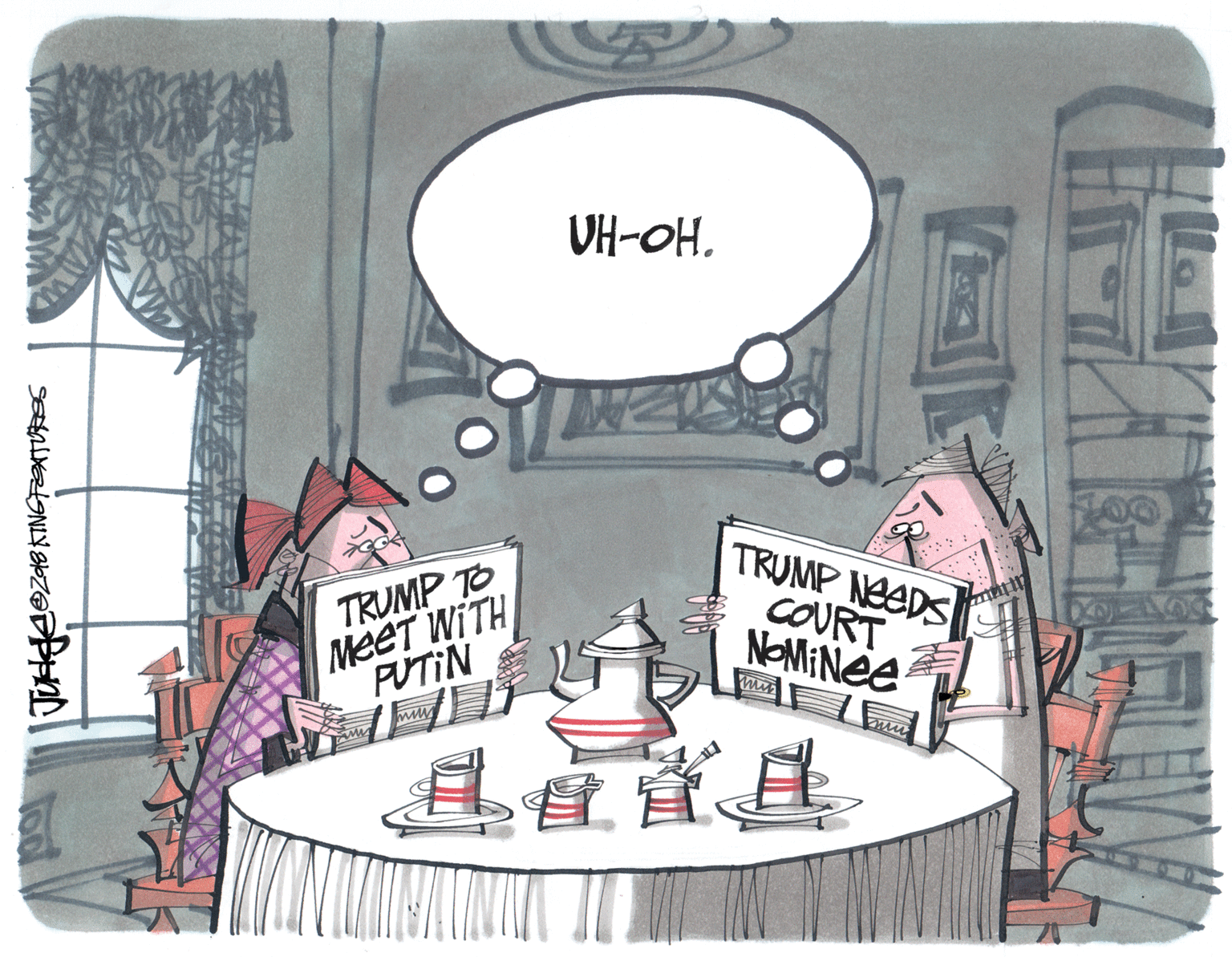 Baked goods OCR: VH-OH. MeeT WITH PUTIN TRUMP NEEDS COURT NOMINEE TRUMP TO ? ?? ?? VH-OH. MeeT WITH PUTIN TRUMP NEEDS COURT NOMINEE TRUMP TO ? ? ? ??