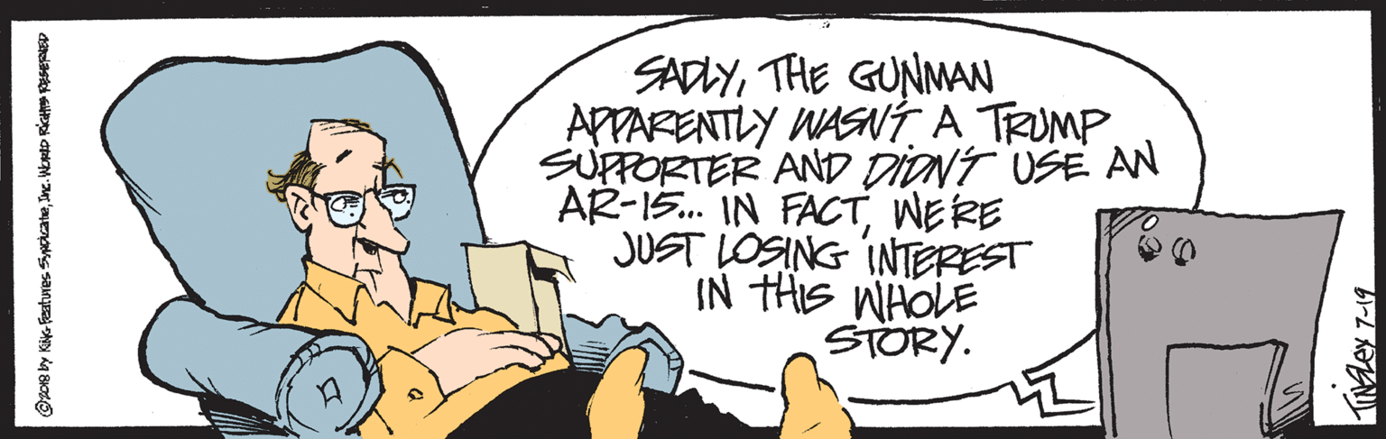 Handwriting OCR: SADLYTHE GUNMAN APPARENTLY WASNT A TRUMP. SUFFORTER AND DIONT USE AN AR-15. IN FACTWERE JUST LOSING INTEREST IN THIS WHOLE STORY. SADLYTHE GUNMAN APPARENTLY WASNT A TRUMP. SUFFORTER AND DIONT USE AN AR-15. IN FACTWERE JUST LOSING INTEREST IN THIS WHOLE STORY.