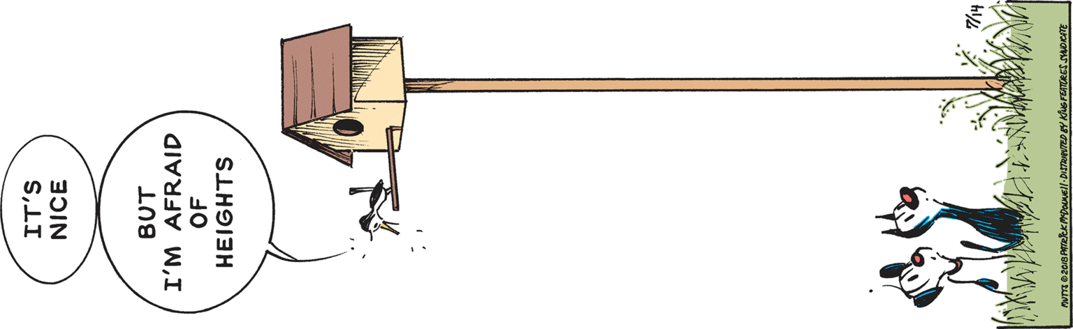 Illustration OCR: IT'S NICE BUT I'M AFRAID OF HEIGHTS IT'S NICE BUT I'M AFRAID OF HEIGHTS