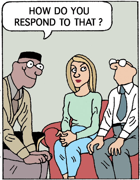 Fiction OCR: HOW DO YOU RESPOND TO THAT ? // HOW DO YOU RESPOND TO THAT ? //