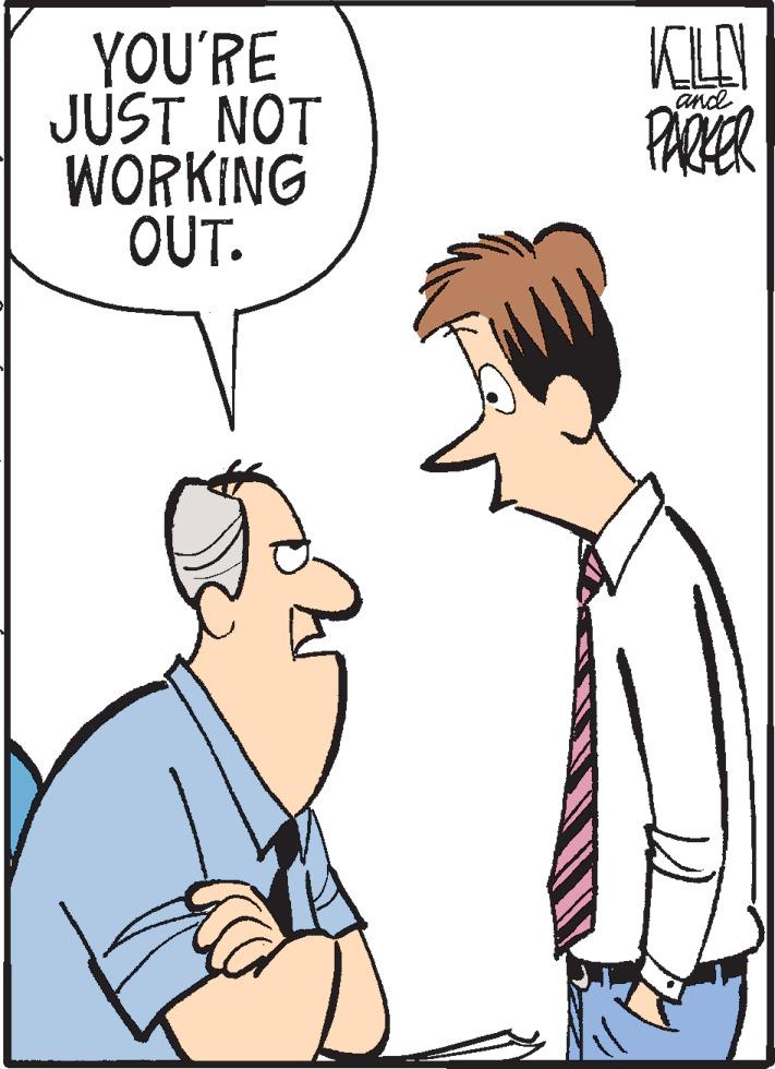 Line OCR: YOU'RE JUST NOT WORKING OUT. KLAN PARER and YOU'RE JUST NOT WORKING OUT. KLAN PARER and