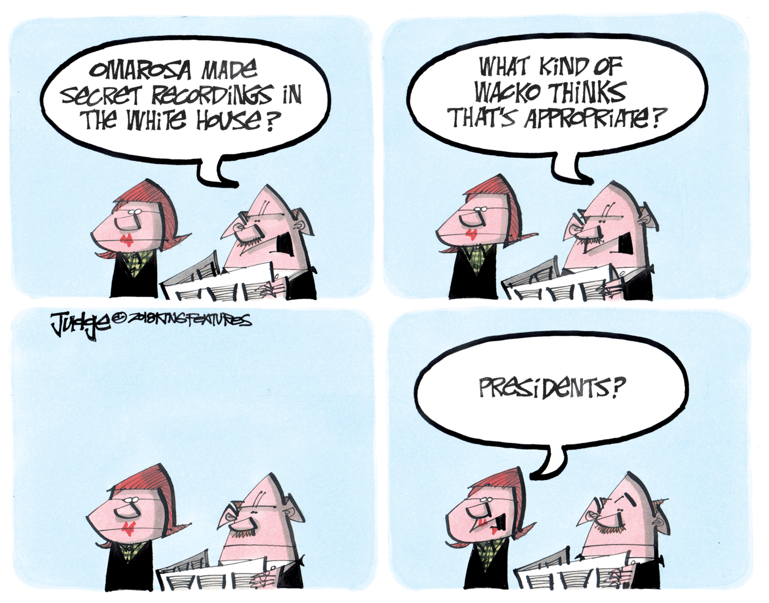 Line OCR: OMAROSA MADE secReT RECORDINGS IN THE WHITE HOUKE? WHAT KIND OF WACKO THINKS THAT'S AFPROPRIATE? PRASIDENTS? OMAROSA MADE secReT RECORDINGS IN THE WHITE HOUKE? WHAT KIND OF WACKO THINKS THAT'S AFPROPRIATE? PRASIDENTS?