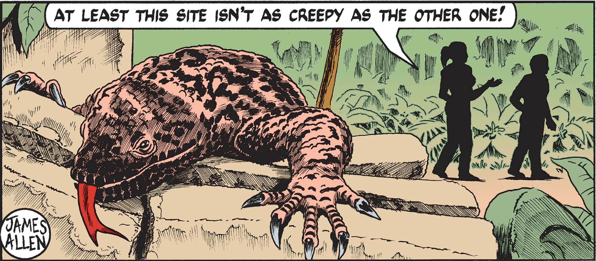 Snout OCR: AT LEAST THIS SITE ISN'T AS CREEPY AS THE OTHER ONE! JAMES ALLEN AT LEAST THIS SITE ISN'T AS CREEPY AS THE OTHER ONE! JAMES ALLEN