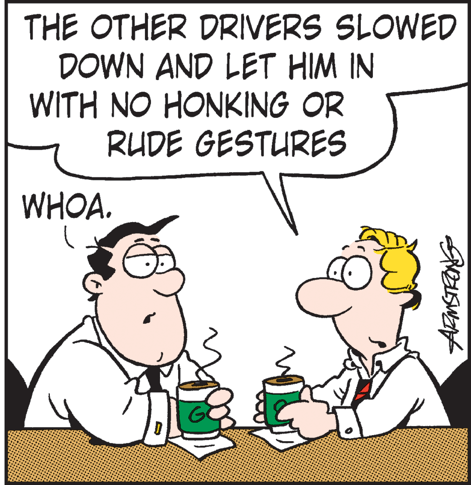 Gesture OCR: THE OTHER DRIVERS SLOWED DOWN AND LET HIM IN WITH NO HONKING OR RUDE GESTURES WHOA. THE OTHER DRIVERS SLOWED DOWN AND LET HIM IN WITH NO HONKING OR RUDE GESTURES WHOA.