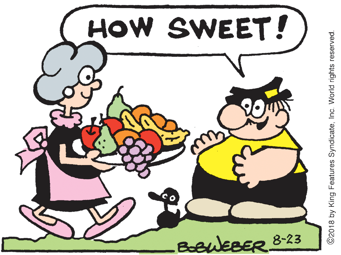 Illustration OCR: HOW SWEET! BeewEBER 8-23 ©2018 by King Features SyndicateInc. World rights reserved. HOW SWEET! BeewEBER 8-23 ©2018 by King Features SyndicateInc. World rights reserved.